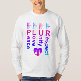 PLUR (Peace Love Unity Respect) Shirt met lange mo
