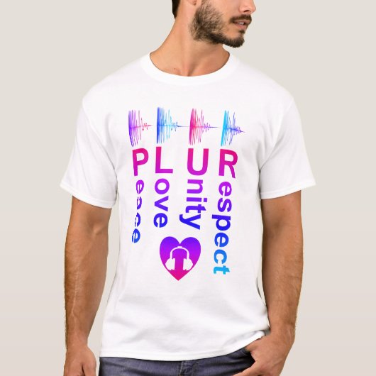 PLUR (Peace Love Unity Respect) T-shirt (Voorkant)