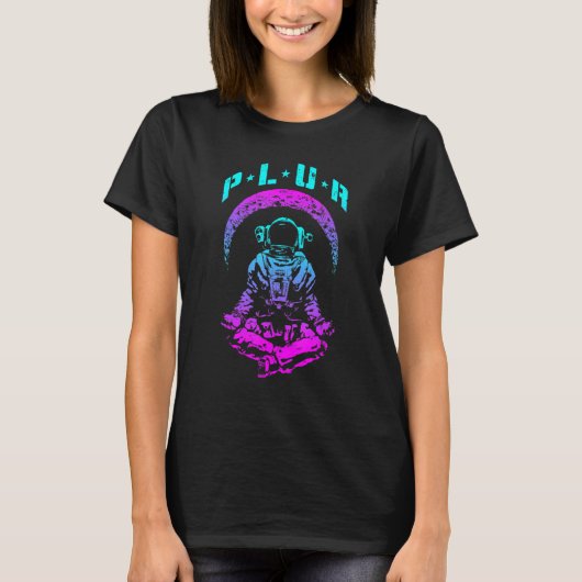 Plur Peace Love Unity Respect Techno Rave Edm Astr T-shirt (Voorkant)