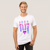 PLUR (Peace Love Unity Respect) Tri-Blend Shirt (Voorkant volledig)