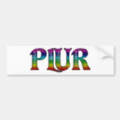 PLUR (regenboog) Bumpersticker (Voorkant)