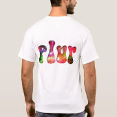 PLUR Roze Rave Lights T-shirt (Achterkant)