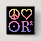 PLUR Symbolen Vierkante Button 5,1 Cm (Voorkant)