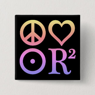 PLUR Symbolen Vierkante Button 5,1 Cm