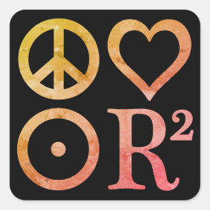 PLUR Symbolen Vierkante Stickers