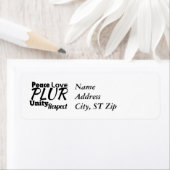 PLUR - Vrede, liefde, eenheid, respect Etiket (Insitu)