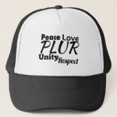 PLUR - Vrede, liefde, eenheid, respect Trucker Pet (Voorkant)
