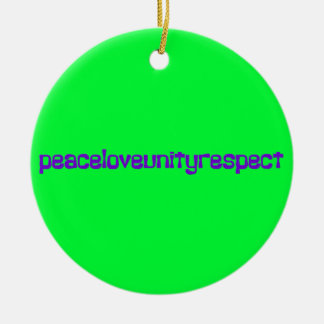 PLUR Vredesliefdeseenheid Respect Rave Paarse lett Keramisch Ornament