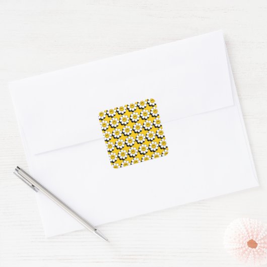 Plural Smiley Face Flower Sticker (Envelop)