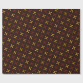 Plus bruin geel minimal patroon cadeaupapier (Vlak)