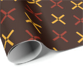Plus bruin geel minimal patroon cadeaupapier (Rol Hoek)