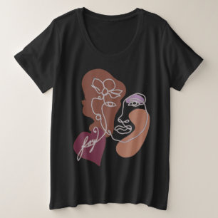 Plus de grootte shirt van de vreugde van de vrouw