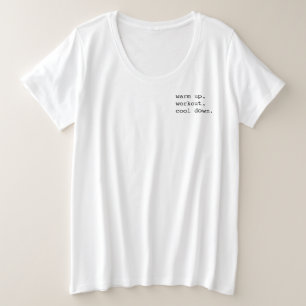 Plus de Groottewerkstelling & maak de Witte T-shir Grote Maat T-shirt
