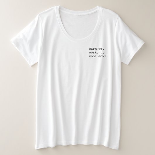 Plus de Groottewerkstelling & maak de Witte T-shir Grote Maat T-shirt (Design voorkant)
