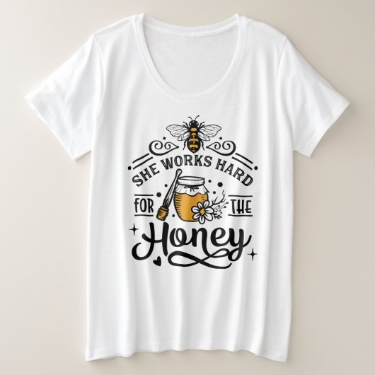 Plus-formaat Basic T-Shirt (Design voorkant)