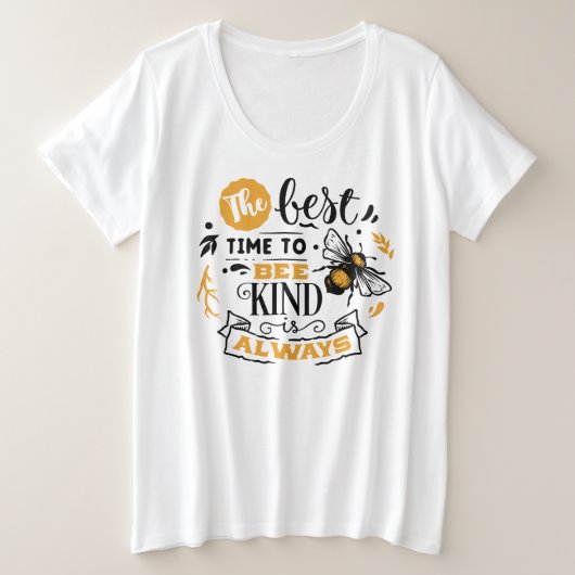 Plus-formaat Basic T-Shirt (Design voorkant)