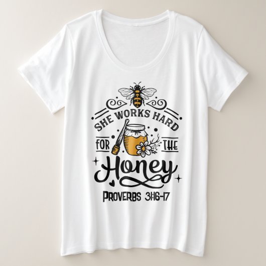 Plus-formaat Basic T-Shirt (Design voorkant)