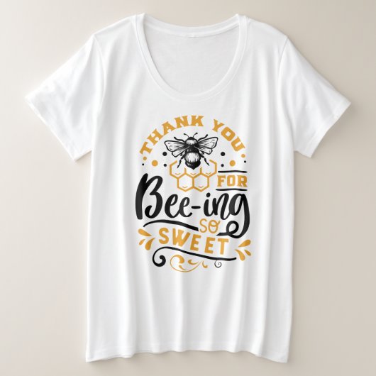 Plus-formaat Basic T-Shirt (Design voorkant)