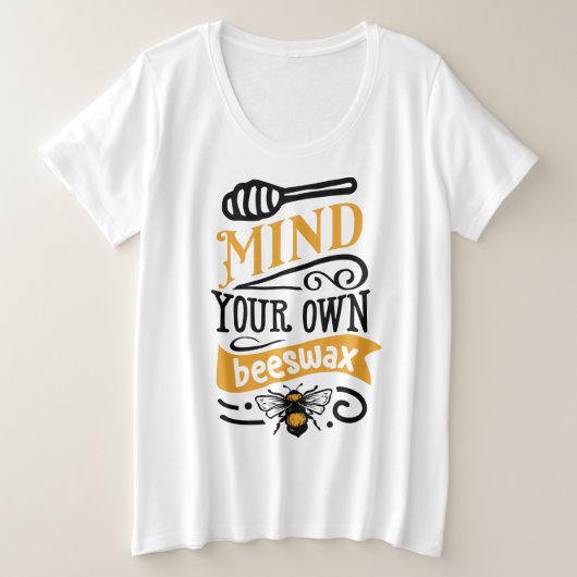 Plus-formaat Basic T-Shirt (Design voorkant)