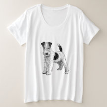 Plus formaat Fox Terrier T-Shirt