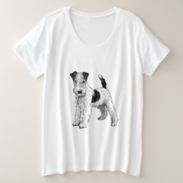 Plus formaat Fox Terrier T-Shirt