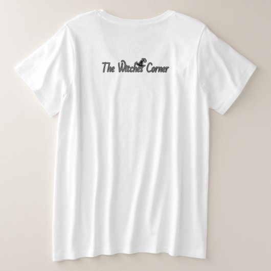 Plus formaat heks grote maat t-shirt (Design achterkant)