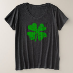 Plus formaat St. Patricks Day shirt met shamrock l