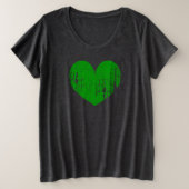 Plus formaat St Patrick's Day t shirt voor vrouwen (Design voorkant)