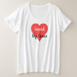 Plus formaat vrouwen opgeslagen door Grace Graphic Grote Maat T-shirt