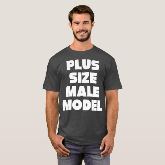 Plus Grootmannetmodel Funny Fat Guy of Dad Bod T-shirt (Voorkant volledig)