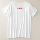 PLUS GROOTTE AANGEPASTE T-SIRT KATOEN BUTTERFLY ON GROTE MAAT T-SHIRT (Design achterkant)