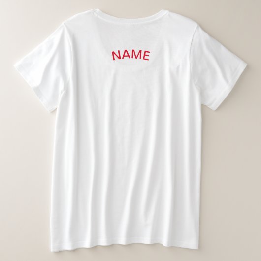 PLUS GROOTTE AANGEPASTE T-SIRT KATOEN BUTTERFLY ON GROTE MAAT T-SHIRT (Design achterkant)