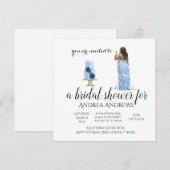 Plus Grootte Bride Floral Bridal Shower Uitnodigin Kaart (Voorkant / Achterkant)