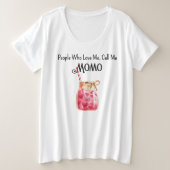 Plus Grootte Roze & Rode Valentijnse Liefde Comfy  Grote Maat T-shirt (Design voorkant)