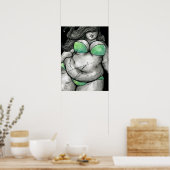 Plus Grootte schoonheid Poster (Keuken)