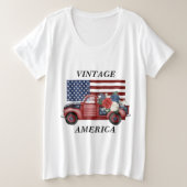 Plus Grootte Vierde van de t-shirt van Juli (Design voorkant)