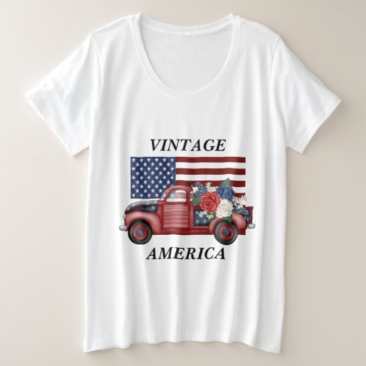 Plus Grootte Vierde van de t-shirt van Juli (Design voorkant)