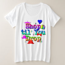 Plus Grootte vrouwen Winkelen om grafische T-Shirt