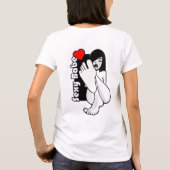 Plus groottevrouw in bikini, lichaamspositieve dam t-shirt (Achterkant)