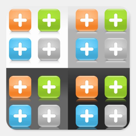Plus Iconen Stickers (Voorkant)