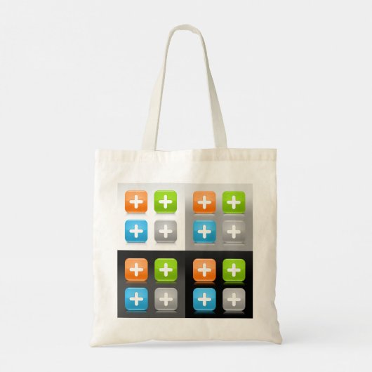 Plus Icons-Canvas tas (Achterkant)