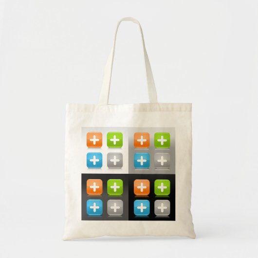 Plus Icons-Canvas tas (Voorkant)