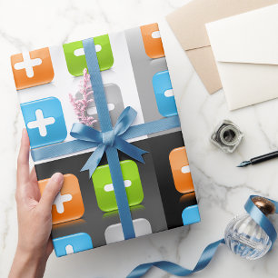 Plus Icons die papier verpakken