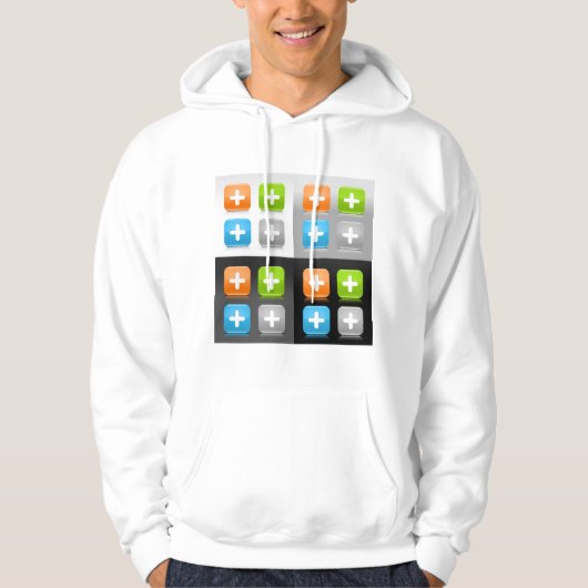 Plus Icons Mannen Hoodie (Voorkant)