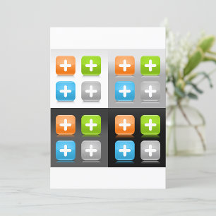 Plus Icons-uitnodigingen Kaart