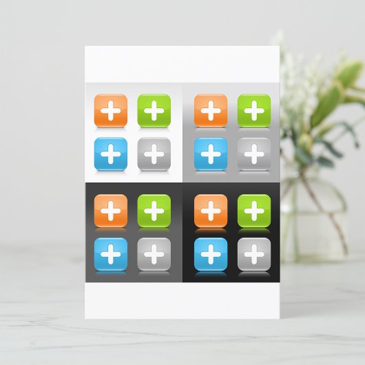 Plus Icons-uitnodigingen Kaart