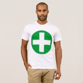 Plus Log in wit met groen T-shirt (Voorkant volledig)