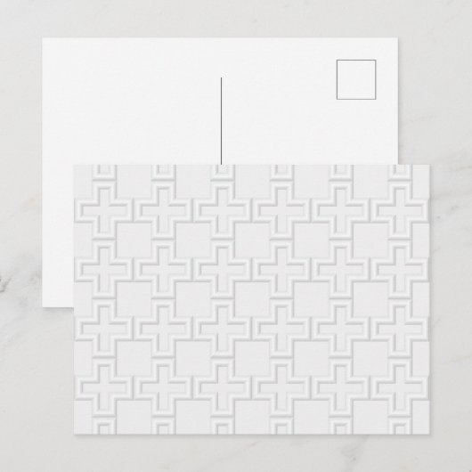 Plus reliëfpatroon op het oppervlak briefkaart (Voorkant / Achterkant)
