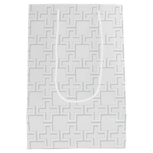 Plus reliëfpatroon op het oppervlak medium cadeauzakje (Achterkant)