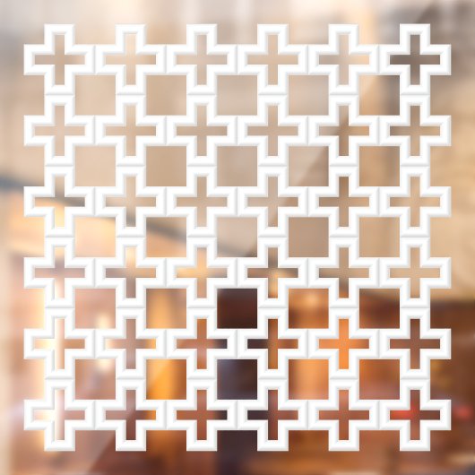 Plus reliëfpatroon op het oppervlak raamsticker (Vel 2)